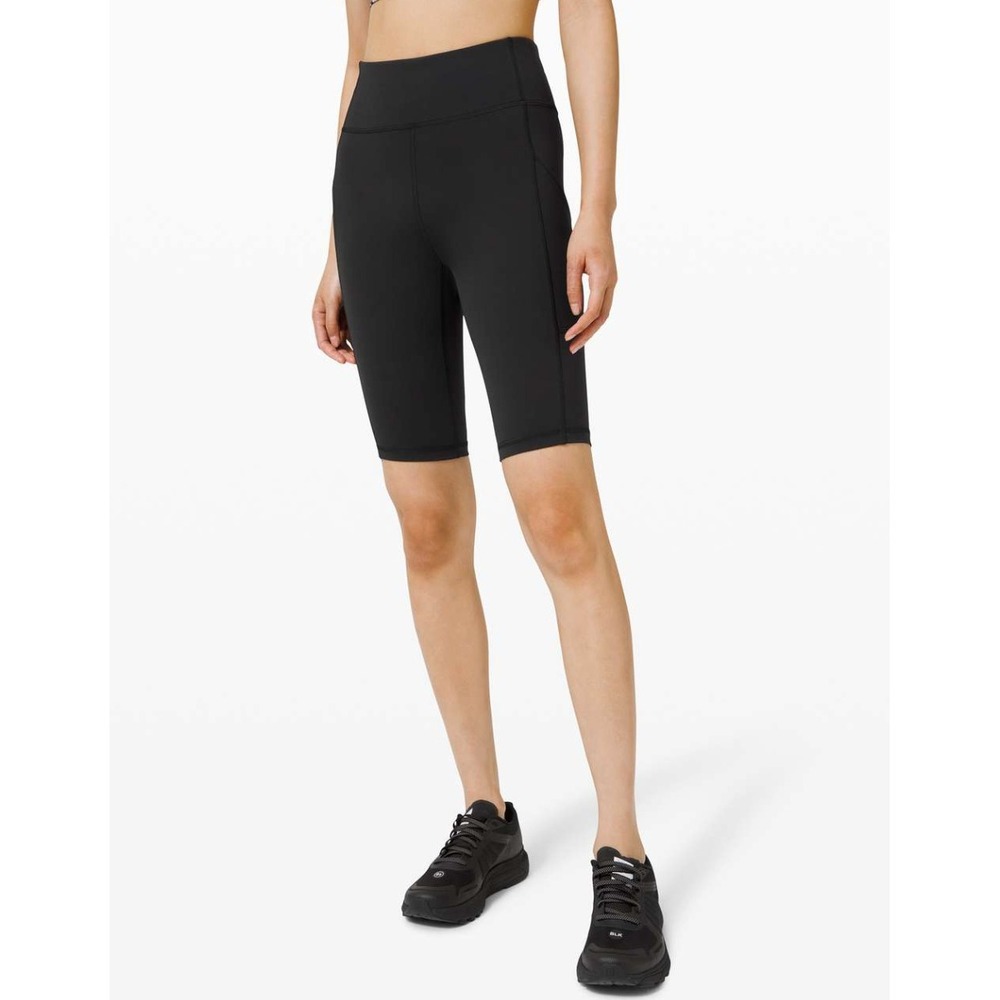NWT Lululemon Invigorate High Rise Biker Short 10" Womens Sz 0 Black Activewear